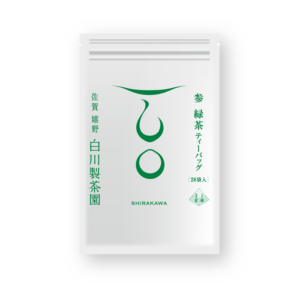 参 緑茶ティーバッグのパッケージ画像